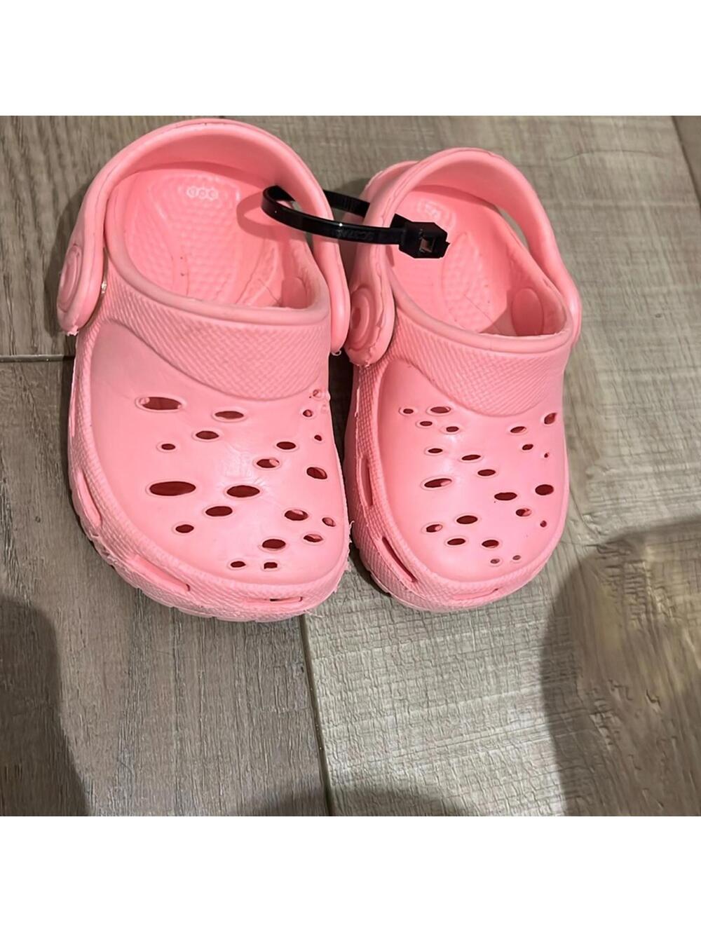 Crocs Pink Kids Clogs with Back Strap